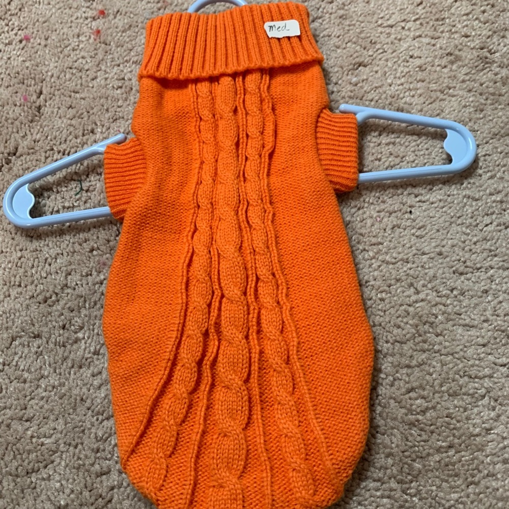 Medium Orange Pet Sweater